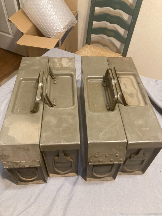 Austrian Military MG74 ammo can with real MG74 belts -NOS-    MG34 MG42 MG3-img-0
