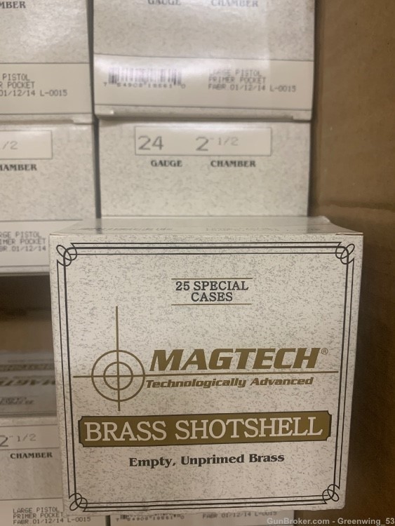 Magtech 24 Gauge 250 cases, 2 1/2" Brass Shotshells SBR24-img-0