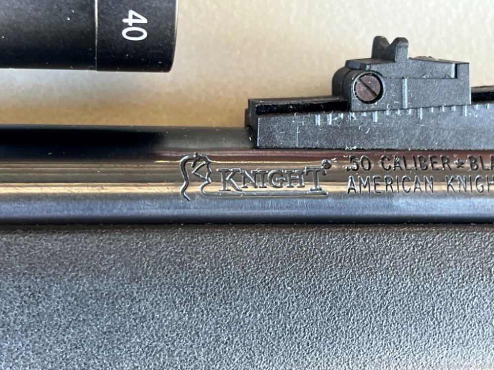 KNIGHT AMERICAN .50 Cal MUZZlELOADER RIFLE, w/ SIMMONS 3-9x40 SCOPE-img-2