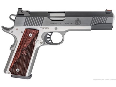 Springfield 1911 Ronin 10mm 5" 8+1 Stainless Two-Tone PX9121L Wood Grip