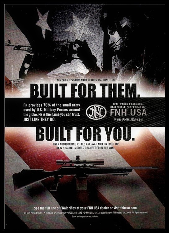 2009 FNH RIFLE AD shows FN M240 Machine Gun-img-0