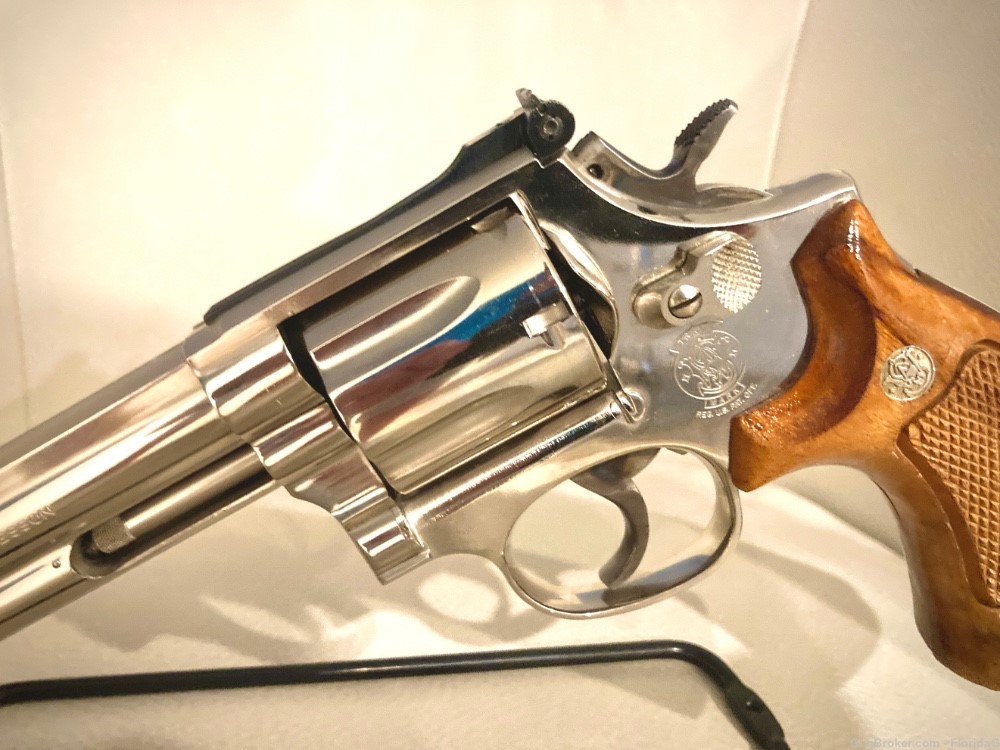 Smith & Wesson 586 Nickel 1985. 357 Magnum. -img-12