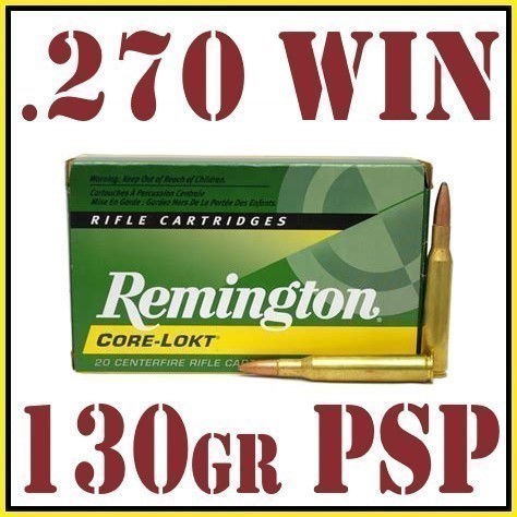 20rds Remington Core-Lokt™ .270 WIN 130gr PSP R270W2 + FAST SHIPPING-img-0