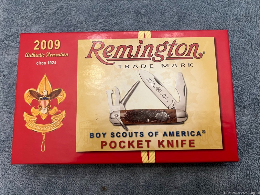 2009 REMINGTON ATHLETIC RECREATION 1924 BOY SCOUTS OF AMERICA POCKET KNIFE-img-1