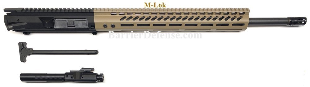 AR-10 2-Tone 20" Complete 308 AR10 Upper with 15" Slim FDE M-Lok-img-0