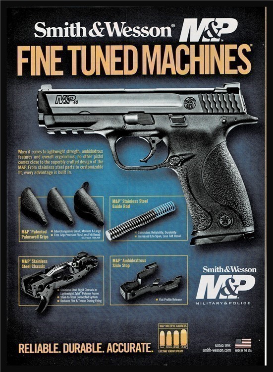 2012 SMITH & WESSON M&P Military & Pollice Pistol PRINT AD-img-0