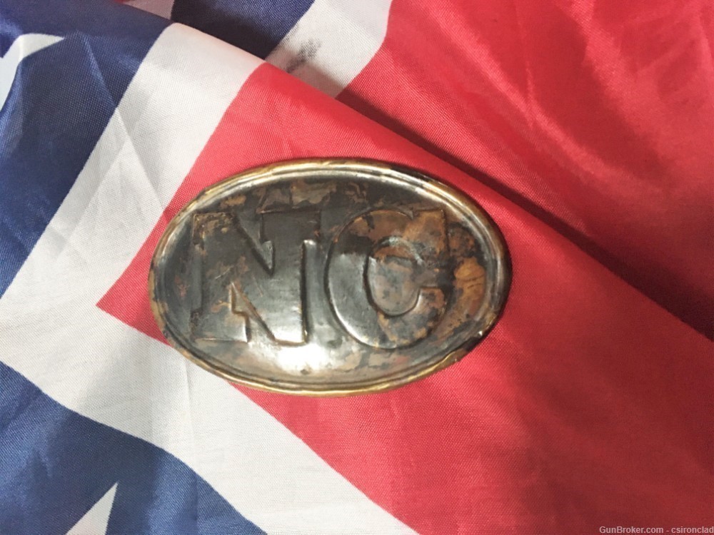 Civil War  Waist Belt Plate North Carolina Militia, Confederate -img-0