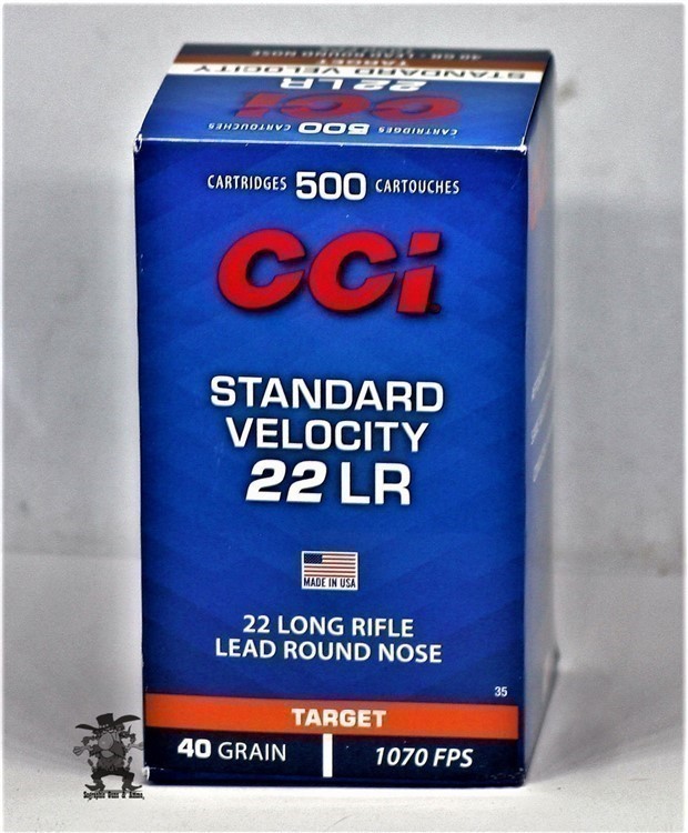 CCI 22 LR 40 Grain Standard Velocity Round NOSE 22lr STANDARD 500 RDS-img-1