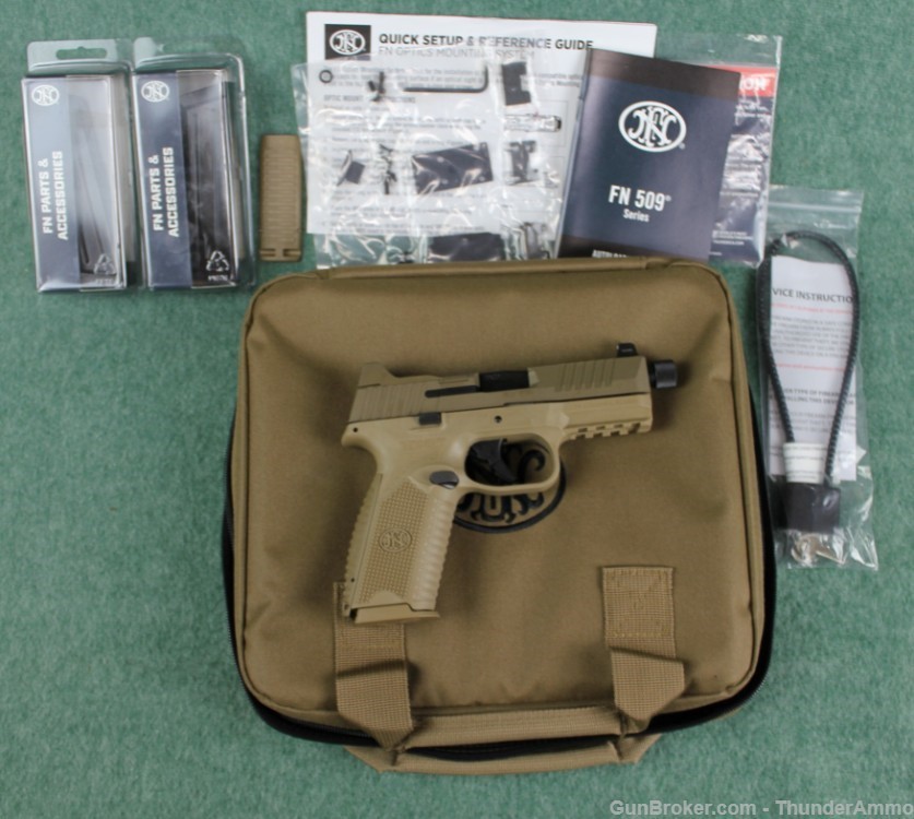 FN-USA 509-Tactical Semi Auto Pistol FDE 9mm Night Sights 3-17rd Mag w/Case-img-9