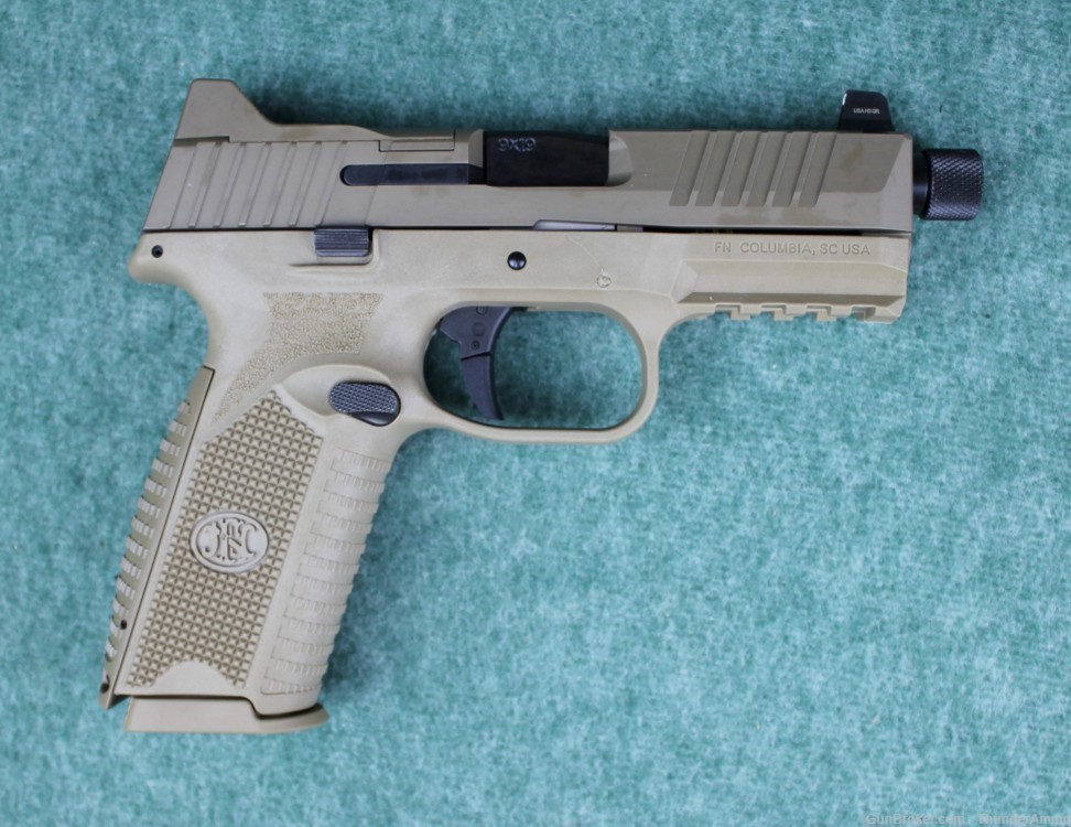FN-USA 509-Tactical Semi Auto Pistol FDE 9mm Night Sights 3-17rd Mag w/Case-img-1