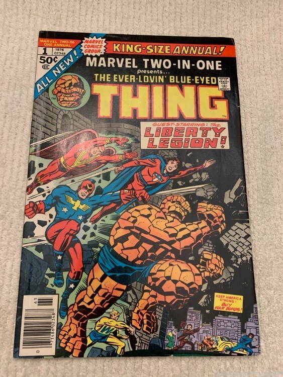 1970s MARVEL TWO-IN-ONE: THING NO.1 & THING AND SPIDER MAN NO.2 COMIC BOOKS-img-3