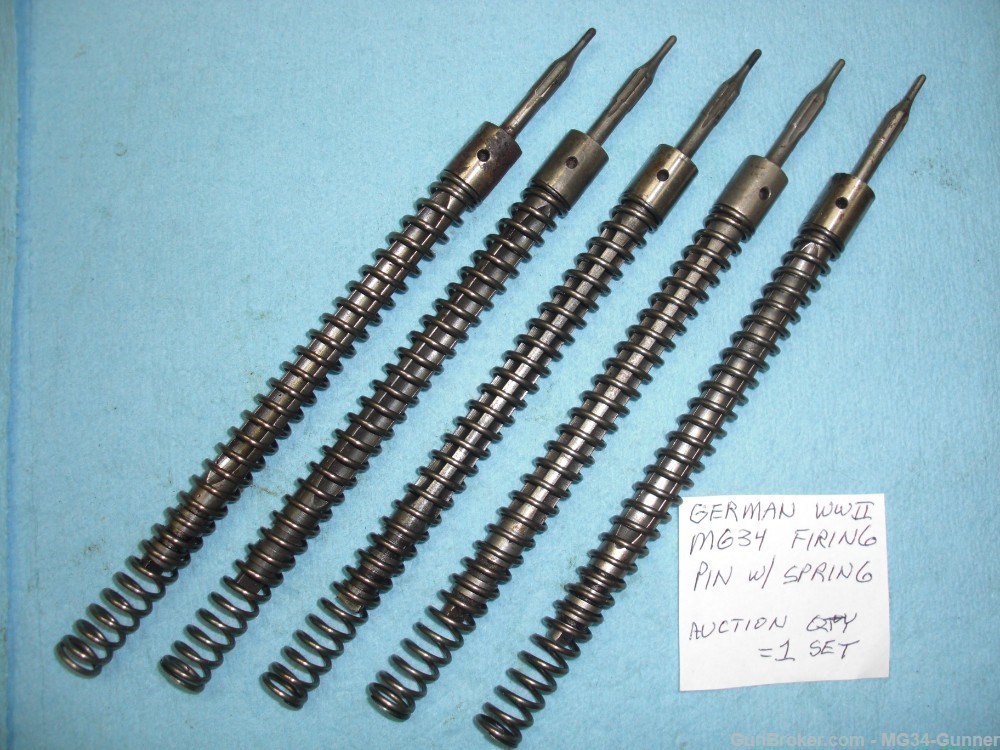 German WWII MG34 Firing Pin and Spring - Qty = 1 Set of one of each part-img-0