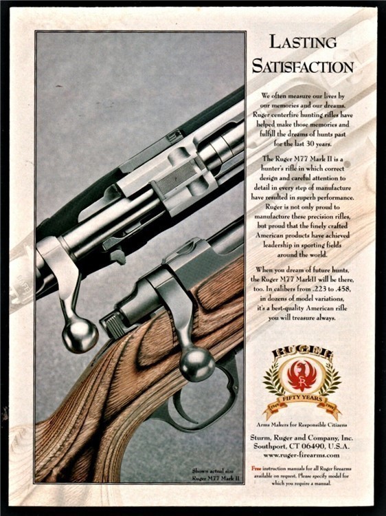 2000 RUGER M77 Mark II Bolt Action Rifle PRINT AD-img-0
