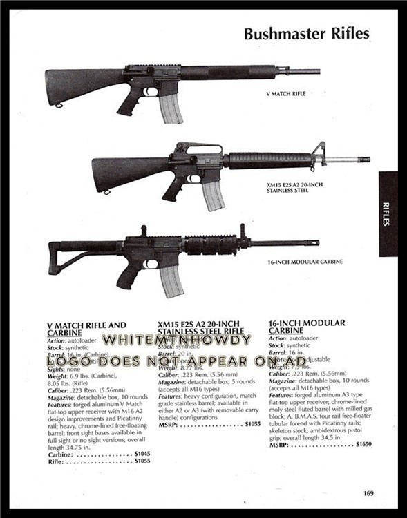 2006 BUSHMASTER V Match XM15 E2S Rifle Carbine AD-img-0