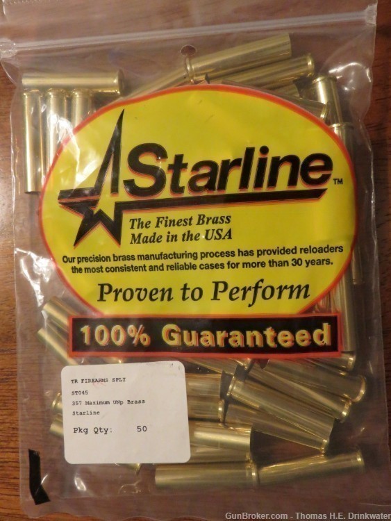 357 MAXIMUM Unprimed Starline Brass -img-0