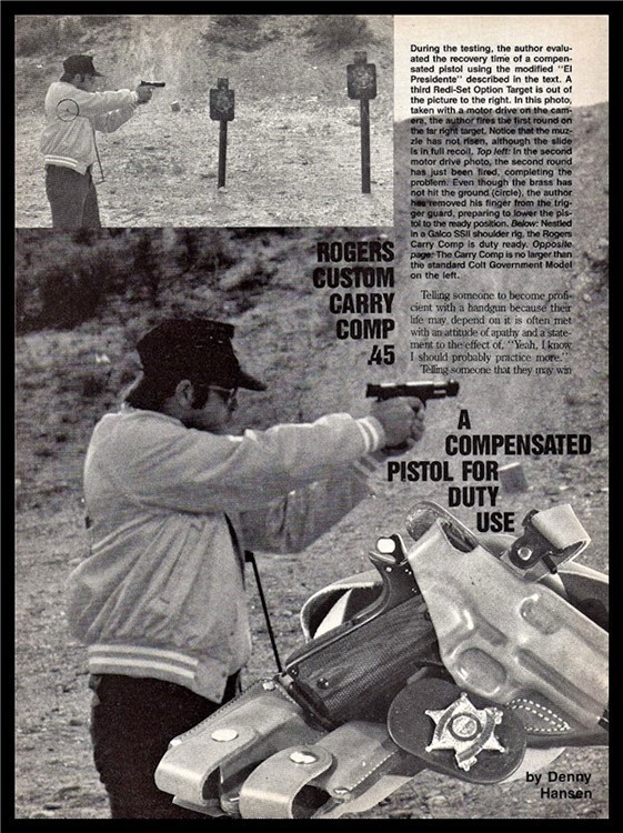 1990 ROGERS Custom Carry Comp .45 Pistol Article-img-0