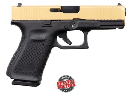 Glock G19 Gen5 Apollo Custom Black/Gold 9mm Pisto-img-0