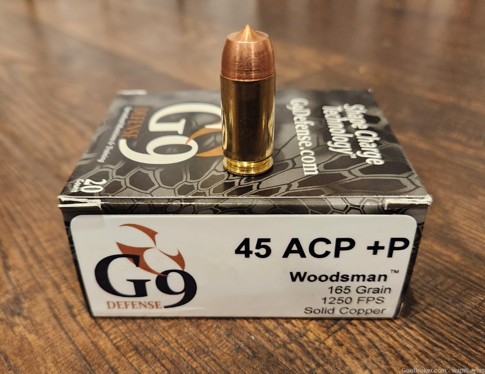 G9 Defense 45 ACP+p 165 gr Woodsman-img-0