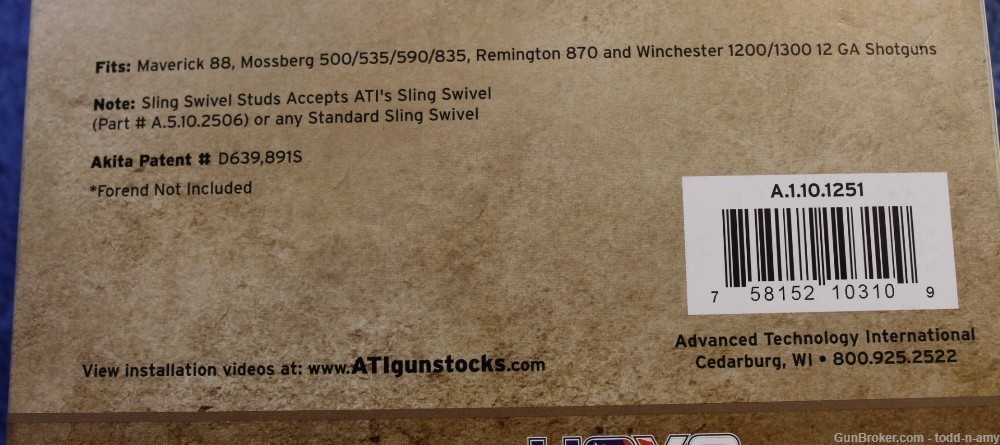 ATI Akita Adjustable Stock Mossberg/Remington/Winchester 12ga Black NEW!-img-3