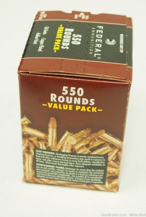 Federal 550 Rds .22 Long Rifle 36 Grain Copper Plated Hollow Point-img-2