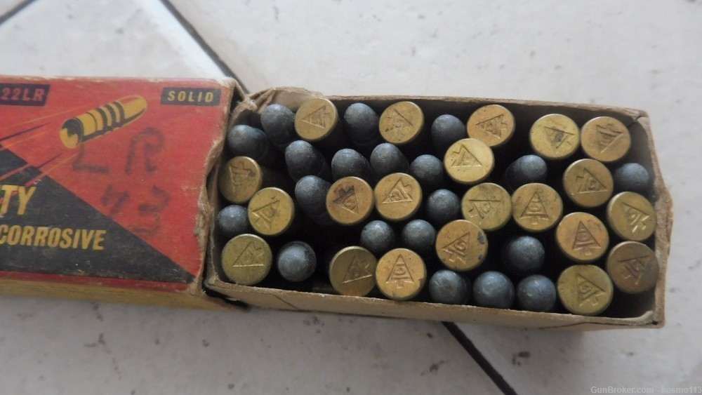 VINTAGE ELEY .22 Long Rifle Partial Box 42 Rounds Rabbit & Deer box-img-7