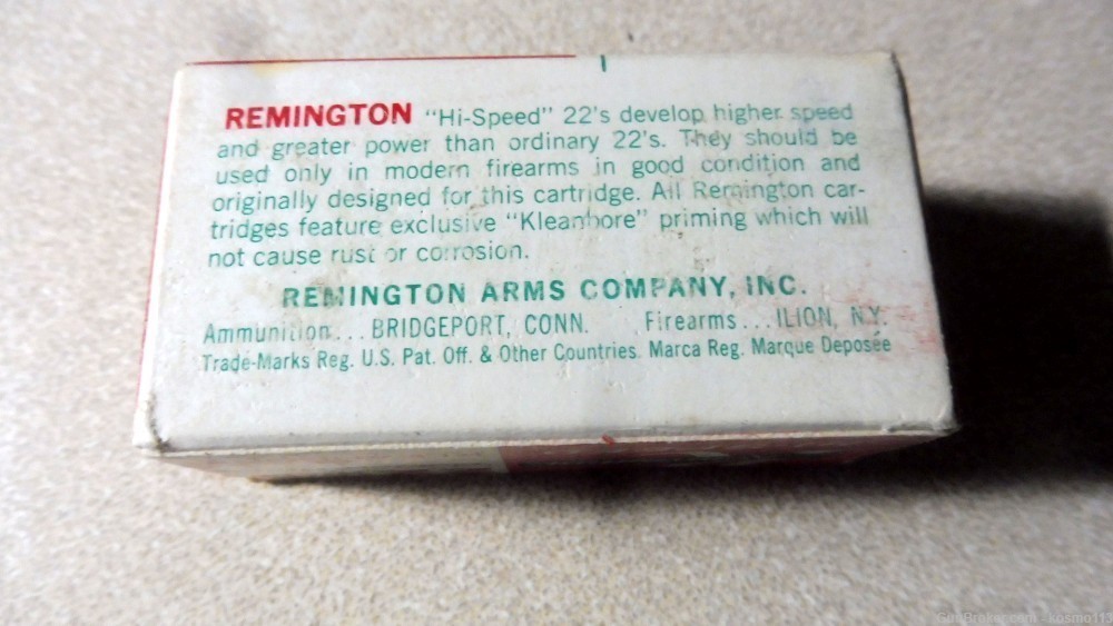 Vintage Full Box .22 LR Remington DuPont Hi-Speed Copper Clad Solid Point-img-1