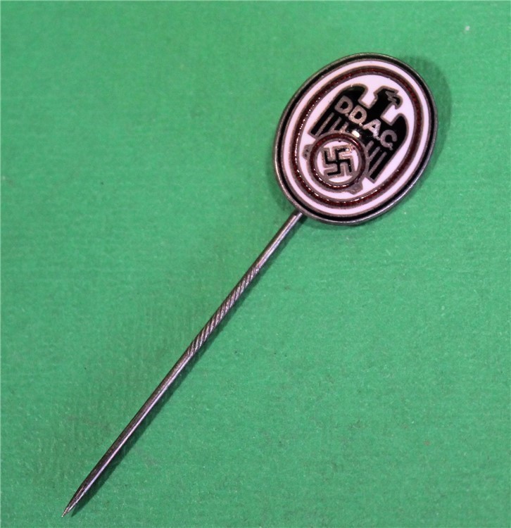 German World War II DDAC Automobile Club Enameled Eagle Stick Pin 4C-img-0
