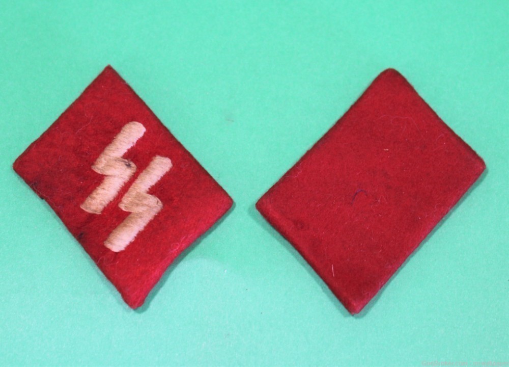 German Italain WWII Waffen SS EM Collar Tabs JA-img-0