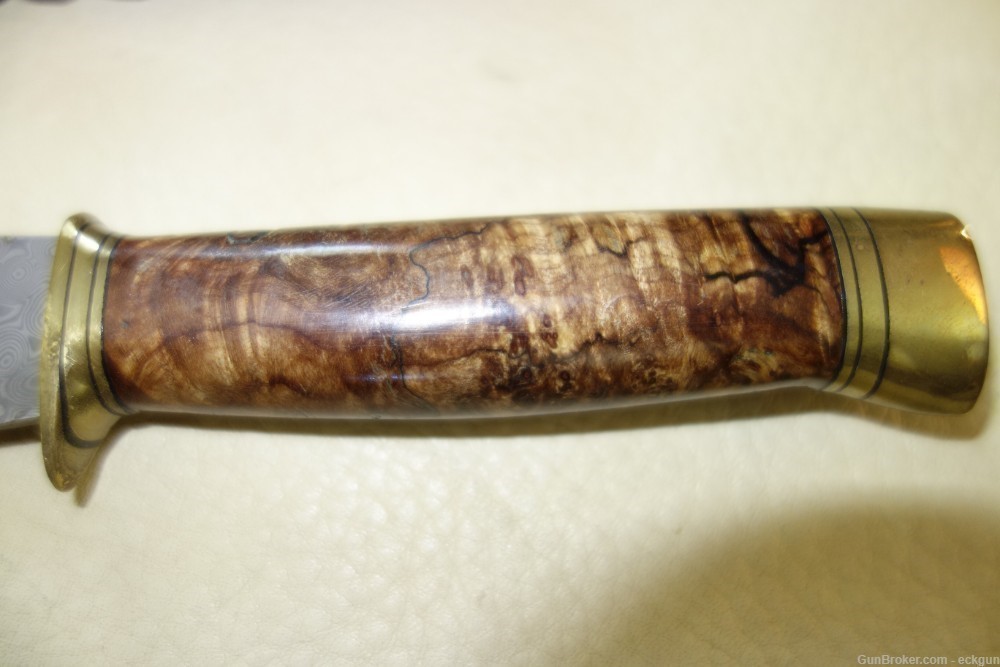 R Johnson stainless Damascus knife Marbles pattern NEW-img-2