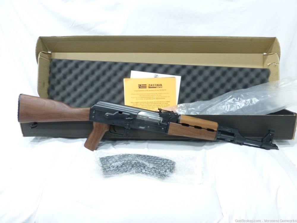 NIB Zastava ZPAP M70 AK 7.62x39 30 rd 16" Walnut Furniture ZR7762WM-img-0