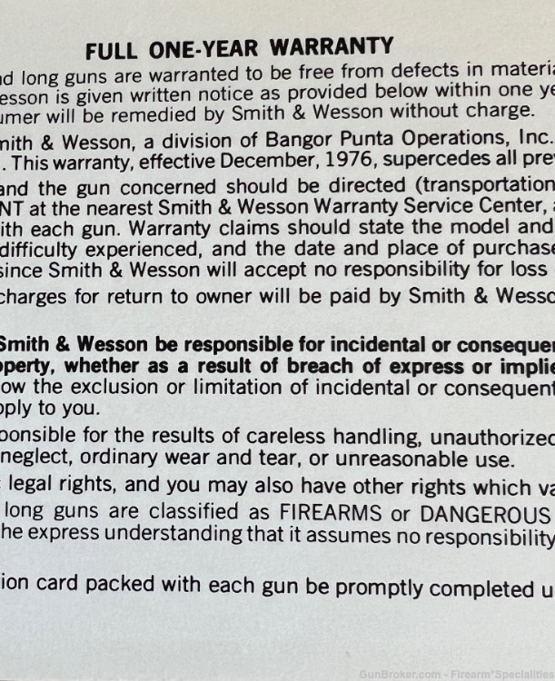 SMITH AND WESSON VINTAGE MODEL 686 COMPLETE DOCUMENTATION-img-7