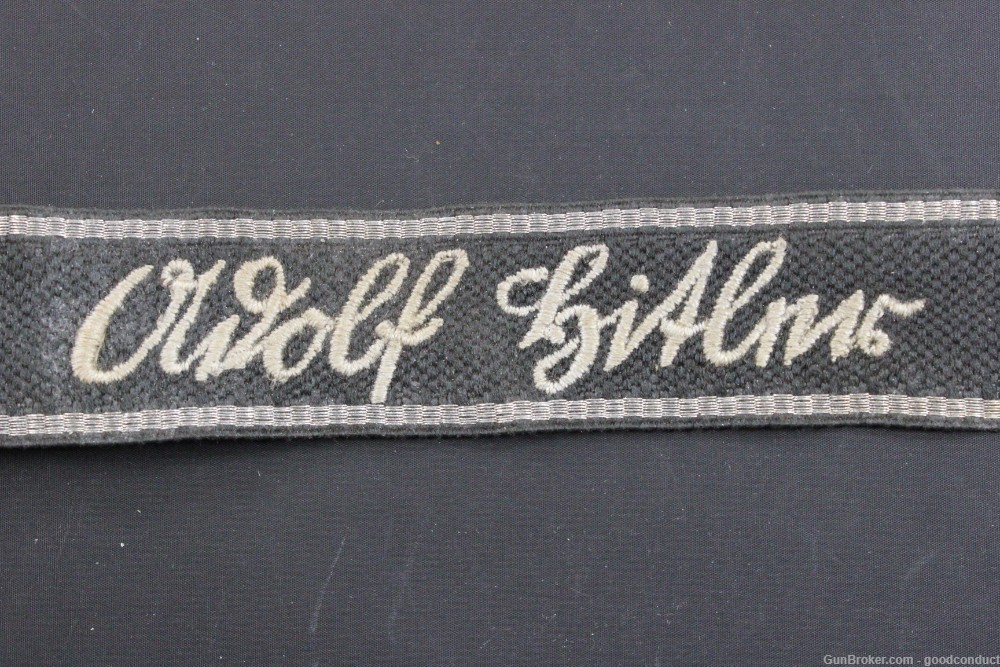 German WWII Waffen SS LAH A. H., EM Cuff Title-img-2