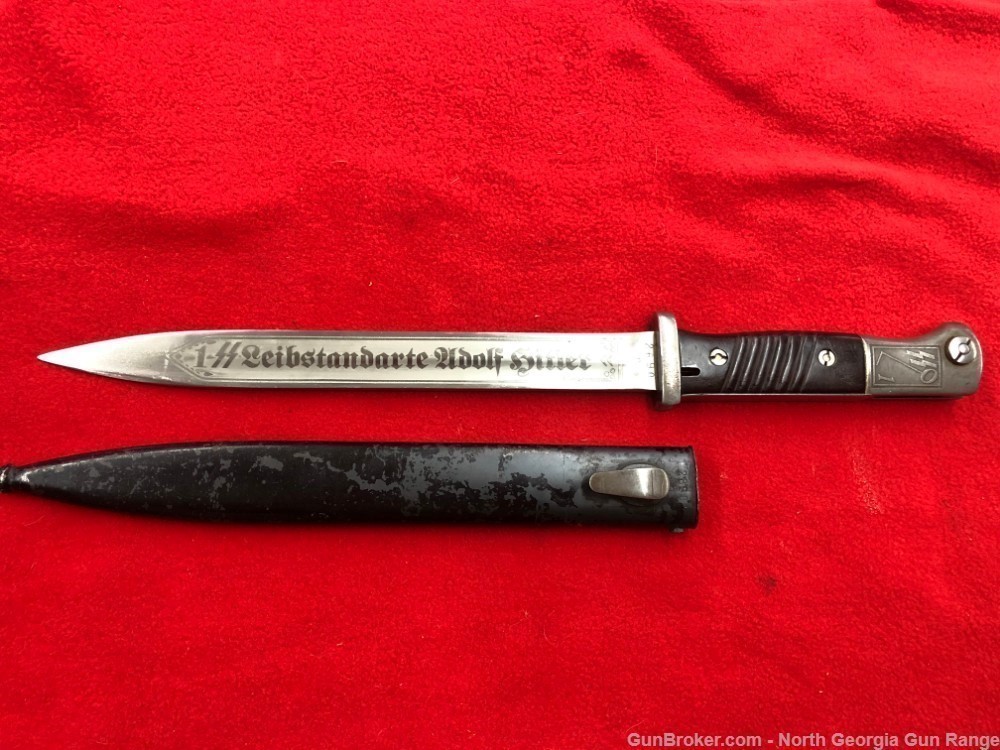WWII, K98 German Bayonet, with later engraved blade-img-0