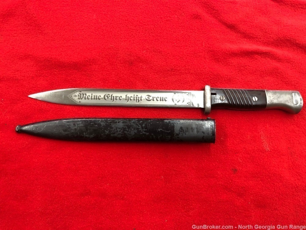 WWII, K98 German Bayonet, with later engraved blade-img-5
