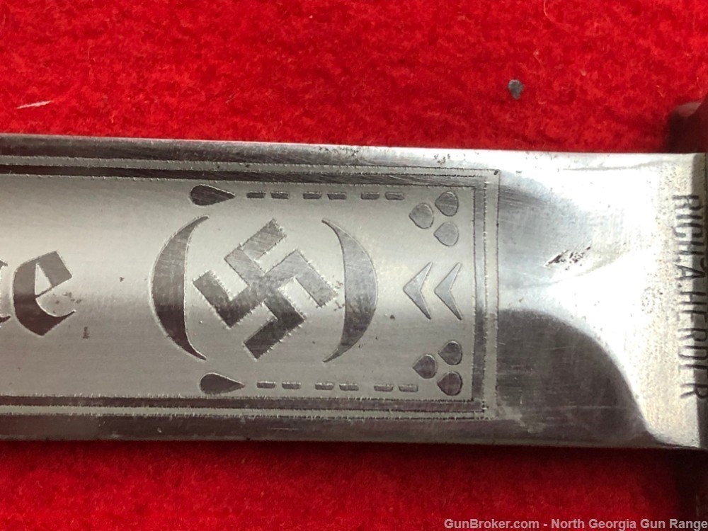 WWII, K98 German Bayonet, with later engraved blade-img-12