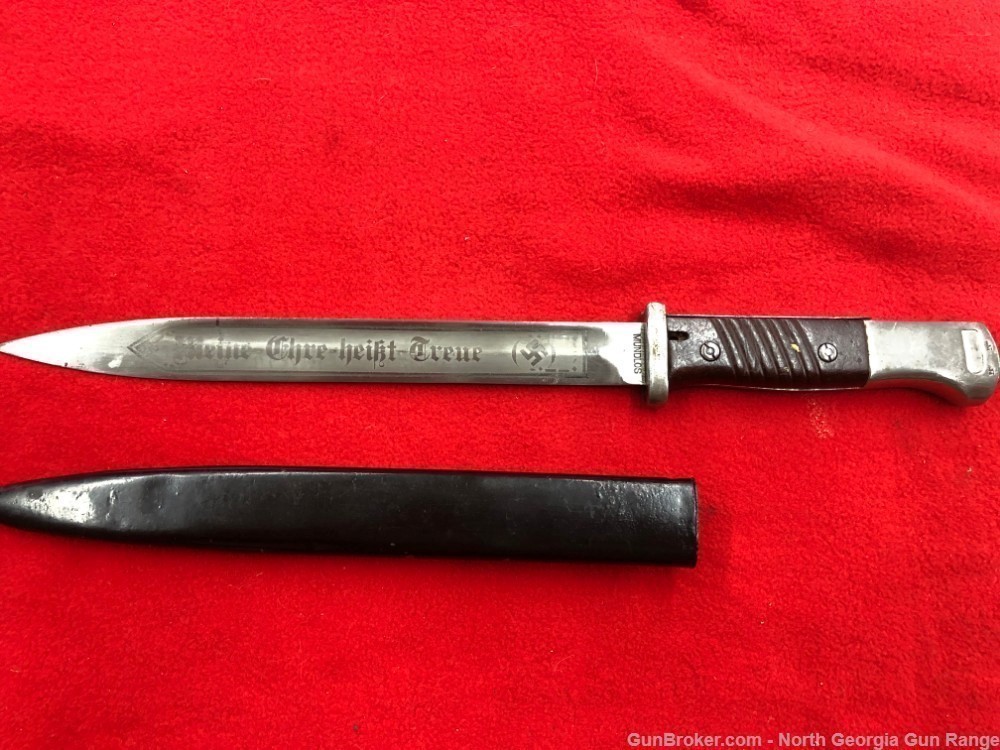 WWII,   German Bayonet, with later engraved blade-img-6