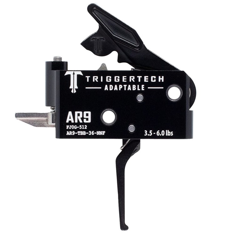 TriggerTech AR-9 Two Stage Adaptable Flat Black 3.5-6.0 lbs AR9-TBB-36-NNF-img-0