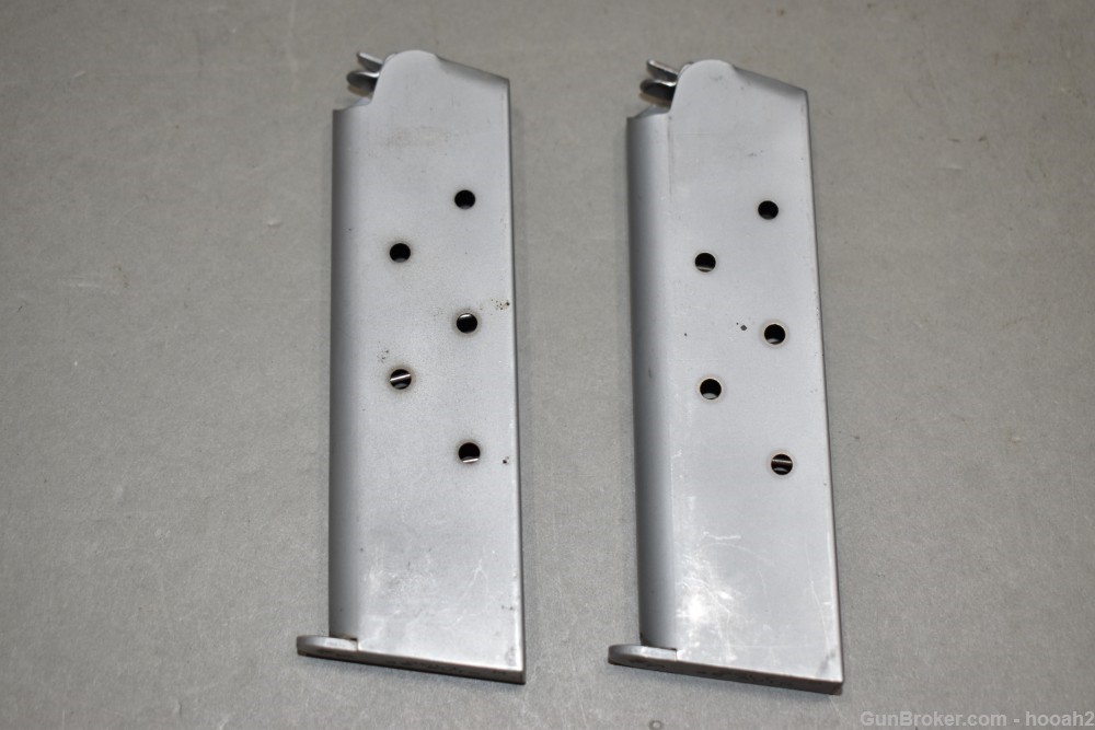 2 Colt Metalform 7 Rd 45 ACP Pistol Magazines Matte Stainless READ-img-0