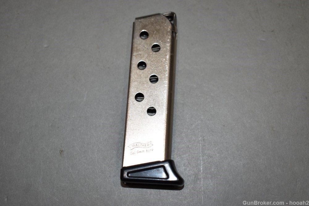 Walther PPK/S 7 Rd 380 ACP Pistol Magazine Bright Stainless? Nickel?-img-0
