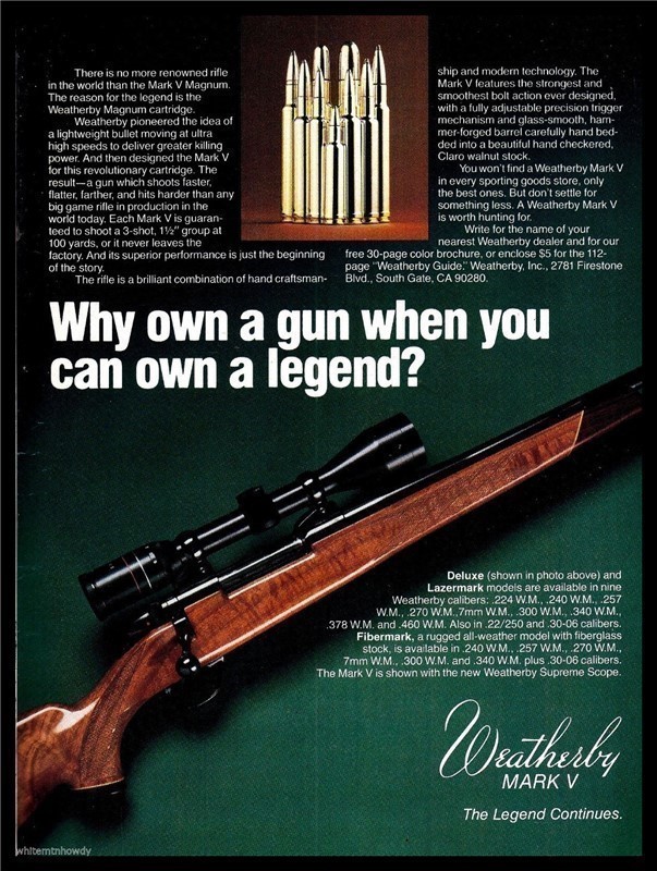 1984 WEATHERBY Deluxe Rifle Vintage PRINT AD-img-0