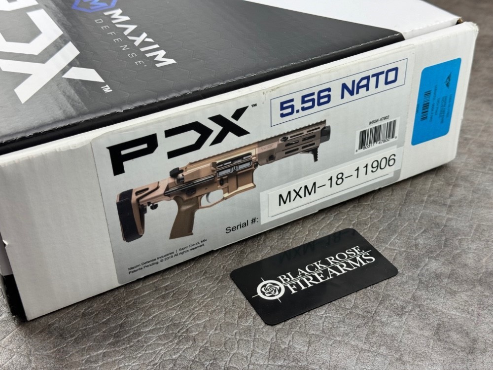 Maxim Defense PDX 5.56x45 AR15 Pistol w/ Collapsible Arm Brace FDE-img-9