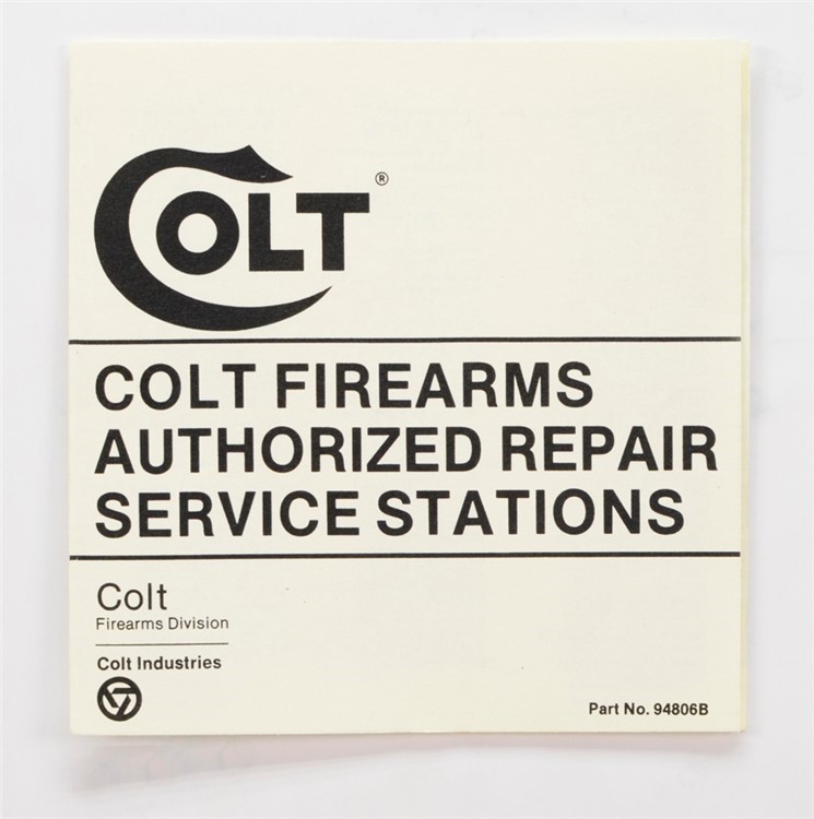 Colt Agent, Det. Spec., Police Pos., Cobra, D-Back, 1979 Manual, PLUS-img-3