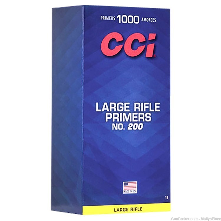 CCI No. 200 Large Rifle Primers 0011 Full Case - 5000 Count-img-0