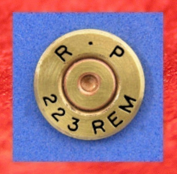 Remington Brass  R-P 223 REM  Cartridge Hat Pin  Tie Tac  Ammo Bullet-img-0