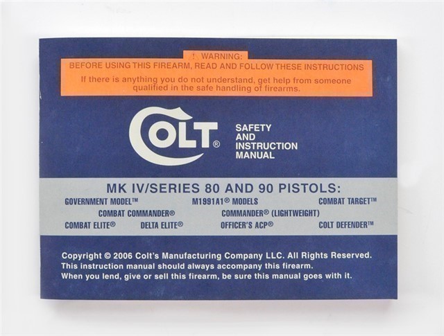 Colt MK IV/Series 80 And 90 Manual Plus. 2006-img-1