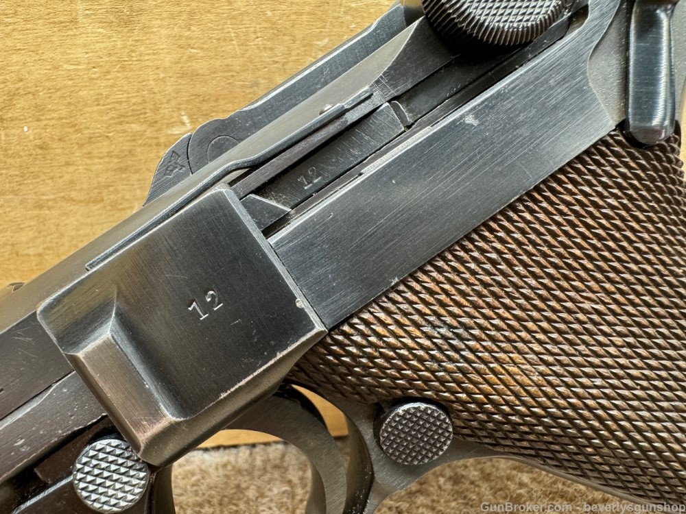  Rare 1941 Luger P08 Mauser Banner Police Model 9mm 4"-img-11