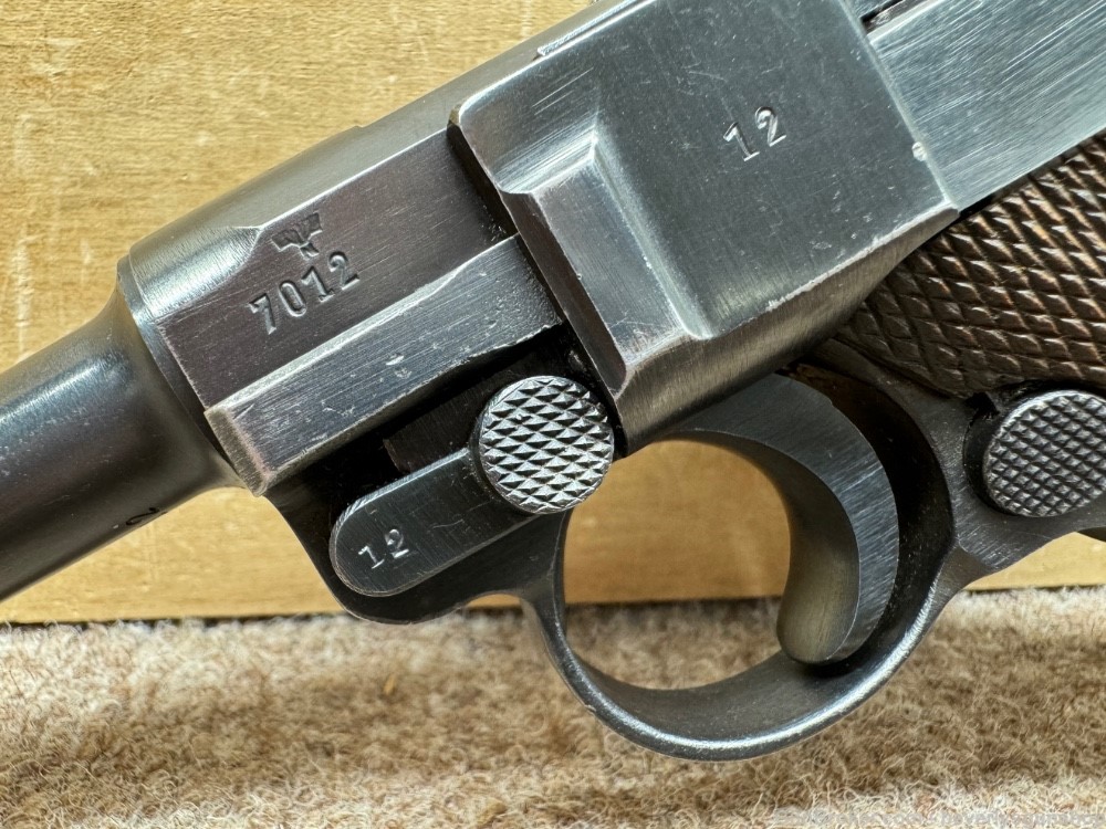  Rare 1941 Luger P08 Mauser Banner Police Model 9mm 4"-img-13