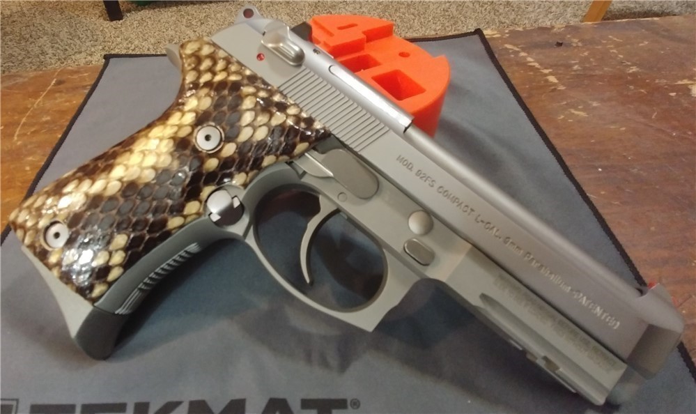 Genuine Python Skin Grips for Beretta 92 9mm pistol GRIPS ONLY-img-5