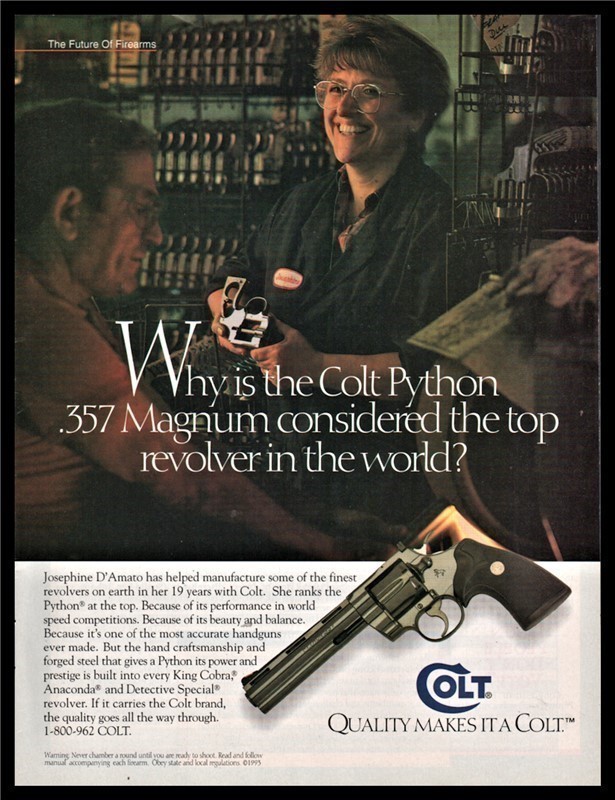 1994 COLT PYTHON .357 Magnum Revolver PRINT AD-img-0
