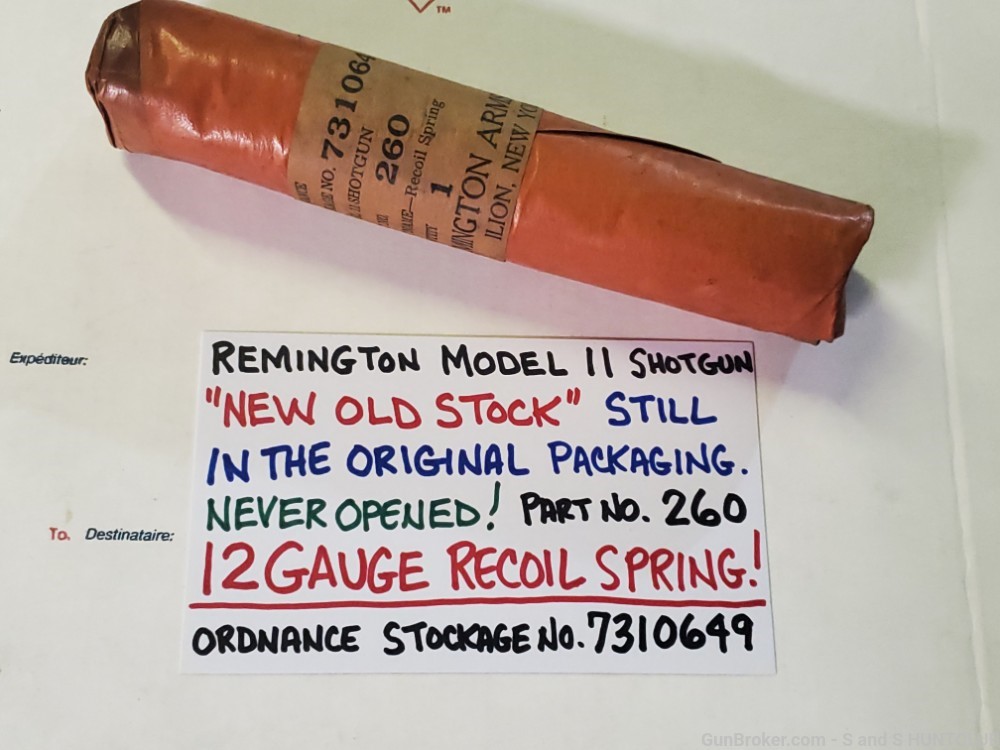 Remington Model 11 12 Gauge RECOIL SPRING NEW OLD STOCK RIOT POLICE 8 31 81-img-0